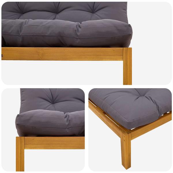 Grote foto vidaxl midden sofaset natuurlijk en donkergrijs 120 x 80 x 82 cm tuin en terras tuinmeubelen