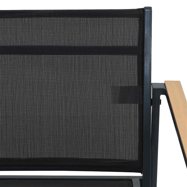 Grote foto vidaxl tuinstoelen 2 pcs zwart en anthraciet 53 5 x 59 x 77 cm tuin en terras tuinmeubelen