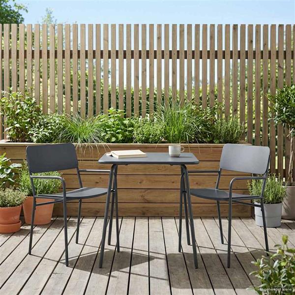 Grote foto vidaxl tuinstoelen 2 pcs antraciet 51 x 55 x 81 cm staal tuin en terras tuinmeubelen