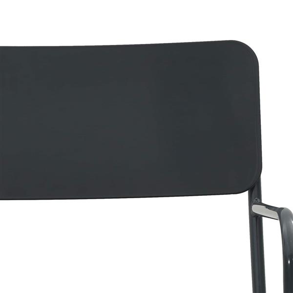 Grote foto vidaxl tuinstoelen 2 pcs antraciet 51 x 55 x 81 cm staal tuin en terras tuinmeubelen