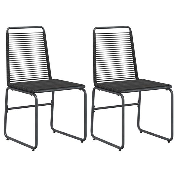 Grote foto vidaxl tuinstoelen 2 pcs zwart 48 x 55 x 89 5 cm rattan tuin en terras tuinmeubelen
