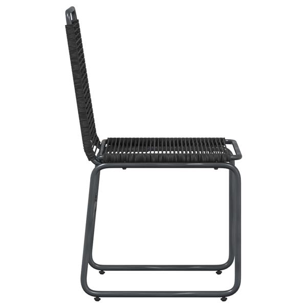 Grote foto vidaxl tuinstoelen 2 pcs zwart 48 x 55 x 89 5 cm rattan tuin en terras tuinmeubelen