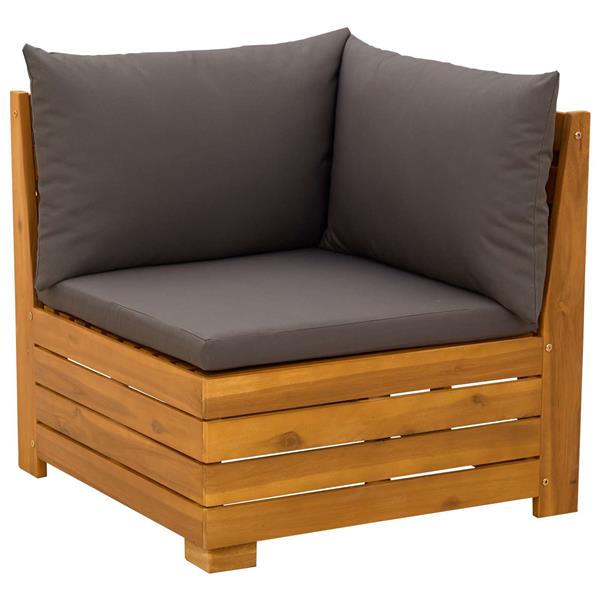 Grote foto vidaxl 2 delige tuin loungeset massief acaciahout bruin tuin en terras tuinmeubelen