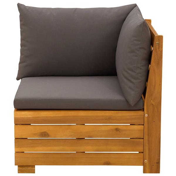 Grote foto vidaxl 2 delige tuin loungeset massief acaciahout bruin tuin en terras tuinmeubelen