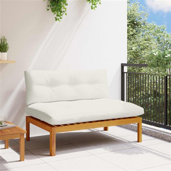 Grote foto vidaxl midden sofaset natuurlijk en cr me wit 120 x 80 x 82 cm tuin en terras tuinmeubelen