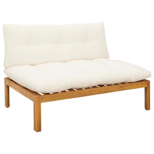 Grote foto vidaxl midden sofaset natuurlijk en cr me wit 120 x 80 x 82 cm tuin en terras tuinmeubelen