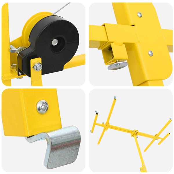 Grote foto vidaxl plafondplaatlifter geel 300 x 107 x 330 cm staal doe het zelf en verbouw gereedschappen en machines