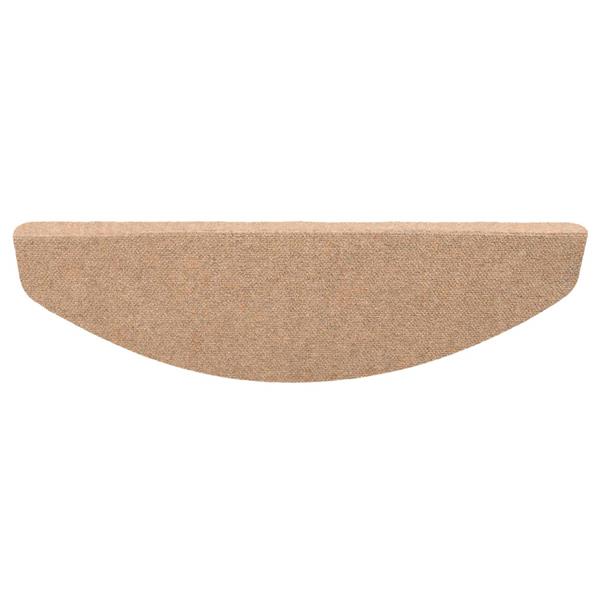 Grote foto vidaxl zelfklevende trapmatten halfrond 15 st beige 80 x 28 x 3 5 cm huis en inrichting overige huis en inrichting