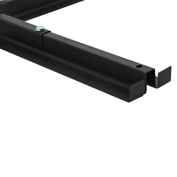 Grote foto vidaxl parasolvoet voor 25 50 mm paal zwart gepoedercoat staal tuin en terras overige tuin en terras