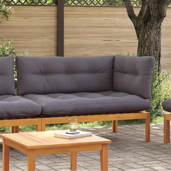 Grote foto vidaxl hoekstoffe natuurlijk en donkergrijs 132 x 92 x 82 cm tuin en terras tuinmeubelen