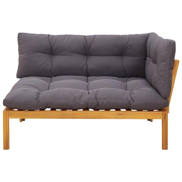 Grote foto vidaxl hoekstoffe natuurlijk en donkergrijs 132 x 92 x 82 cm tuin en terras tuinmeubelen