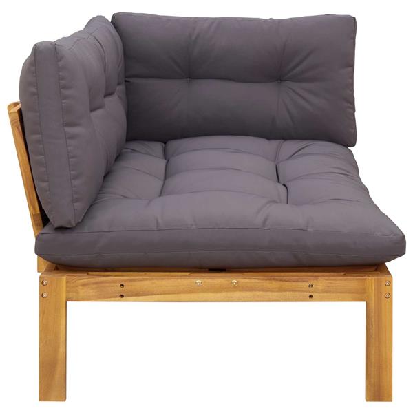 Grote foto vidaxl hoekstoffe natuurlijk en donkergrijs 132 x 92 x 82 cm tuin en terras tuinmeubelen