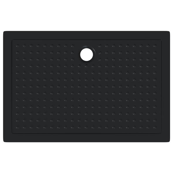 Grote foto vidaxl douche basis tray met dots zwart 120 x 80 x 4 cm abs doe het zelf en verbouw sanitair