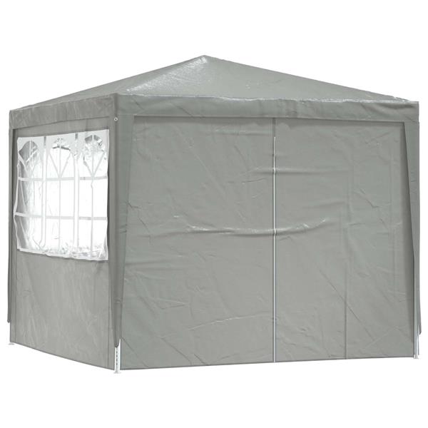 Grote foto vidaxl partytent lichtgrijs 250 x 250 x 240 cm pe en staal tuin en terras overige tuin en terras