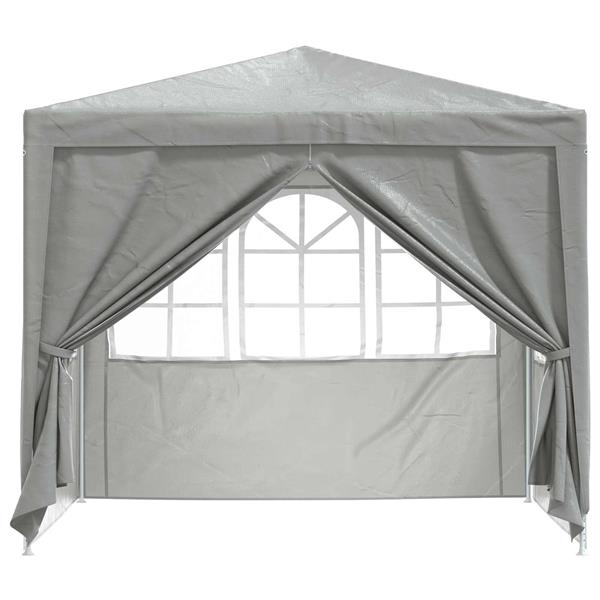 Grote foto vidaxl partytent lichtgrijs 250 x 250 x 240 cm pe en staal tuin en terras overige tuin en terras