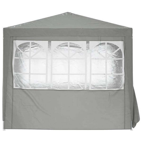 Grote foto vidaxl partytent lichtgrijs 250 x 250 x 240 cm pe en staal tuin en terras overige tuin en terras