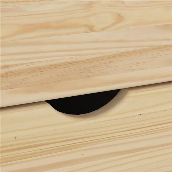 Grote foto vidaxl rolling kast met wiel bruin 65 5 x 34 x 39 cm massief vurenhout huis en inrichting overige