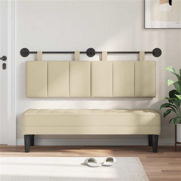 Grote foto vidaxl hangend hoofdbord stof antiek en kunst stoelen en banken