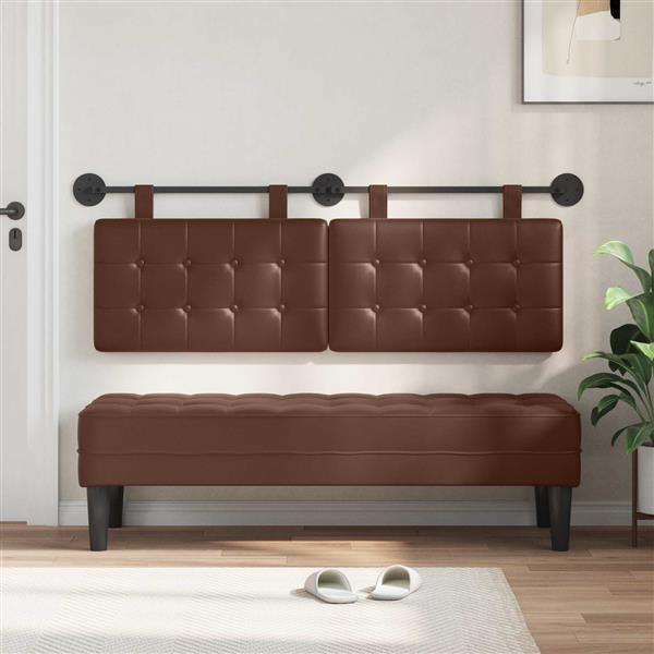 Grote foto vidaxl hangend hoofdbord kunstleer antiek en kunst stoelen en banken