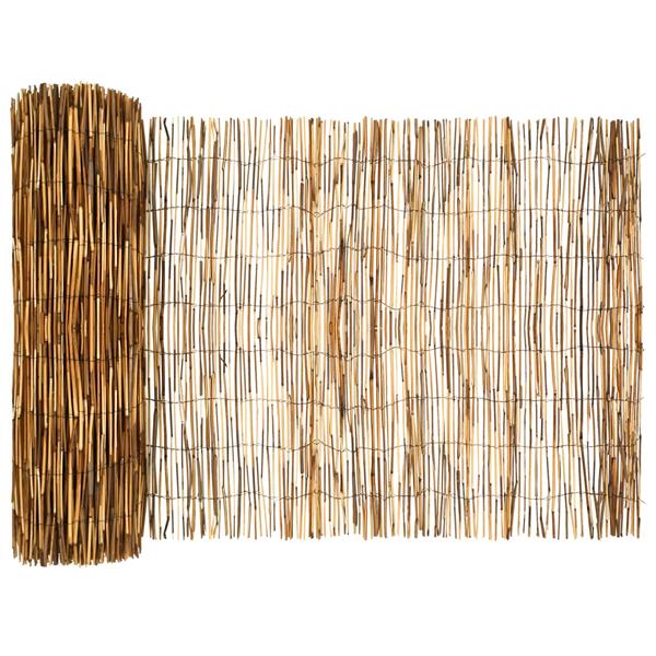 Grote foto vidaxl tuinhek ge carboniseerd 1000 x 80 cm riet tuin en terras hekken en schuttingen