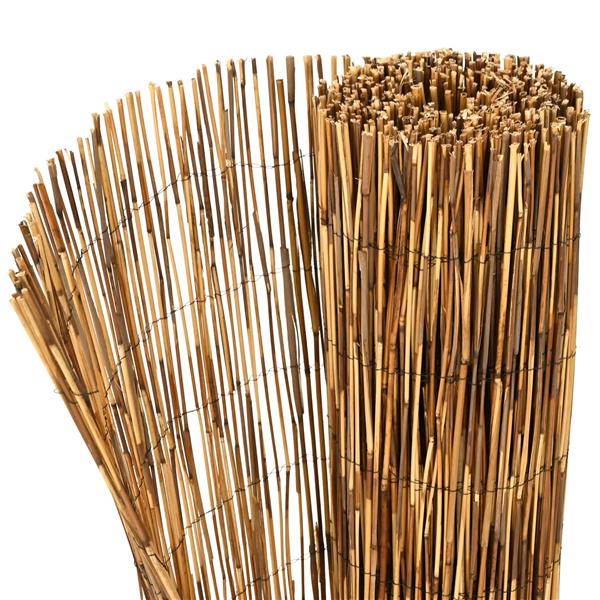 Grote foto vidaxl tuinhek ge carboniseerd 500 x 80 cm riet tuin en terras hekken en schuttingen