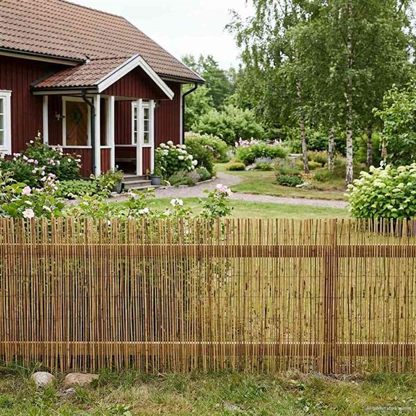 Grote foto vidaxl tuinhek ge carboniseerd 300 x 80 cm riet tuin en terras hekken en schuttingen