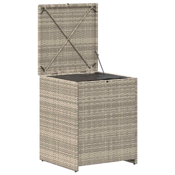 Grote foto vidaxl kussenbox lichtgrijs 55 x 55 x 69 cm polyrotan tuin en terras overige tuin en terras