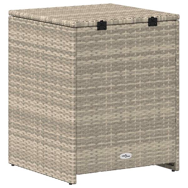 Grote foto vidaxl kussenbox lichtgrijs 55 x 55 x 69 cm polyrotan tuin en terras overige tuin en terras