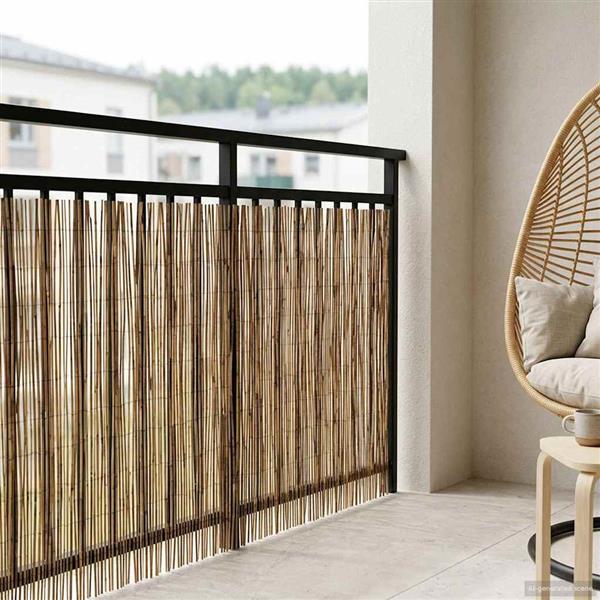 Grote foto vidaxl tuinhek ge carboniseerd tuin en terras hekken en schuttingen