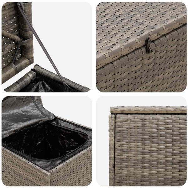 Grote foto vidaxl kussenbox 55 x 55 x 69 cm staal tuin en terras overige tuin en terras