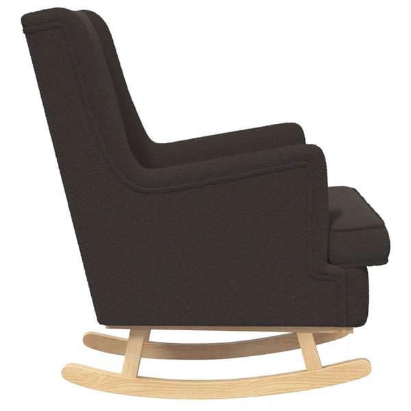 Grote foto vidaxl schommelstoel zwart 62 x 80 x 85 cm schapenstof huis en inrichting stoelen