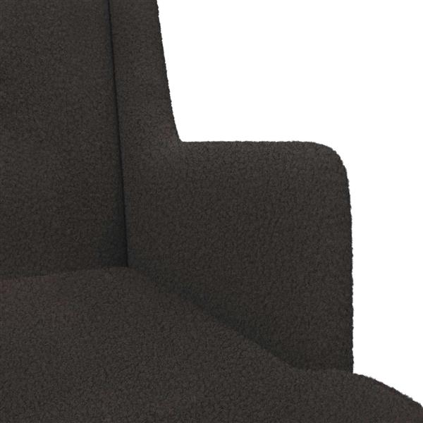 Grote foto vidaxl schommelstoel zwart 62 x 80 x 85 cm schapenstof huis en inrichting stoelen