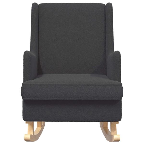 Grote foto vidaxl schommelstoel donkergrijs 62 x 80 x 85 cm schapenstof huis en inrichting stoelen