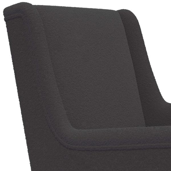 Grote foto vidaxl schommelstoel donkergrijs 62 x 80 x 85 cm schapenstof huis en inrichting stoelen