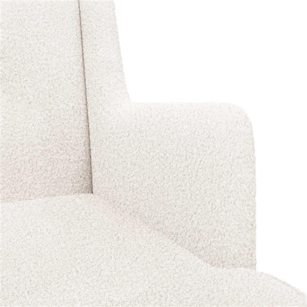 Grote foto vidaxl schommelstoel cr me 62 x 80 x 85 cm schapenstof huis en inrichting stoelen