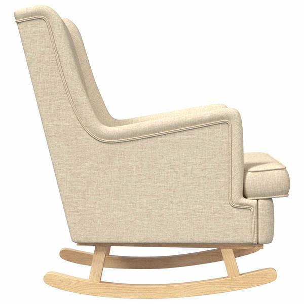 Grote foto vidaxl schommelstoel cr me 62 x 80 x 85 cm stof huis en inrichting stoelen