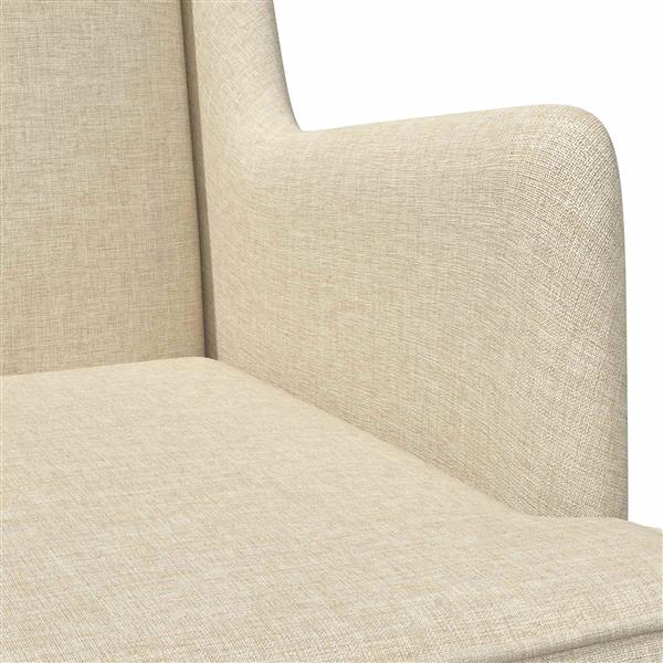 Grote foto vidaxl schommelstoel cr me 62 x 80 x 85 cm stof huis en inrichting stoelen