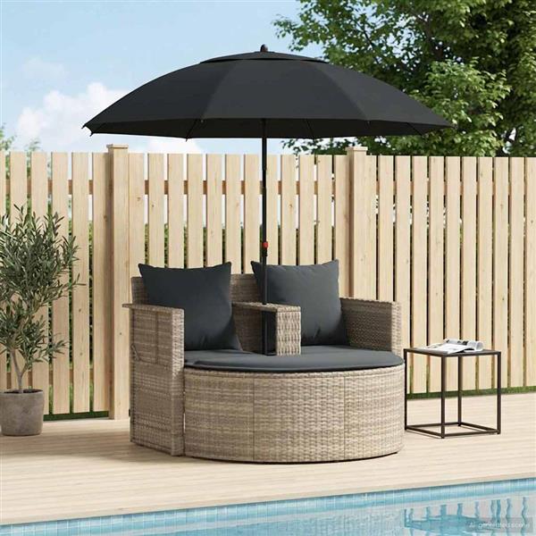 Grote foto vidaxl tuinbankstel 8 pcs licht grijs en donker grijs poly rattan tuin en terras tuinmeubelen
