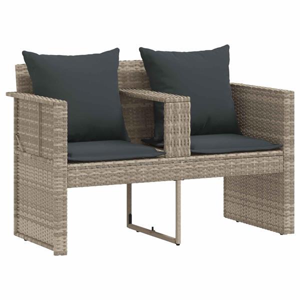 Grote foto vidaxl tuinbankstel 8 pcs licht grijs en donker grijs poly rattan tuin en terras tuinmeubelen