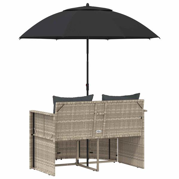 Grote foto vidaxl tuinbankstel 8 pcs licht grijs en donker grijs poly rattan tuin en terras tuinmeubelen
