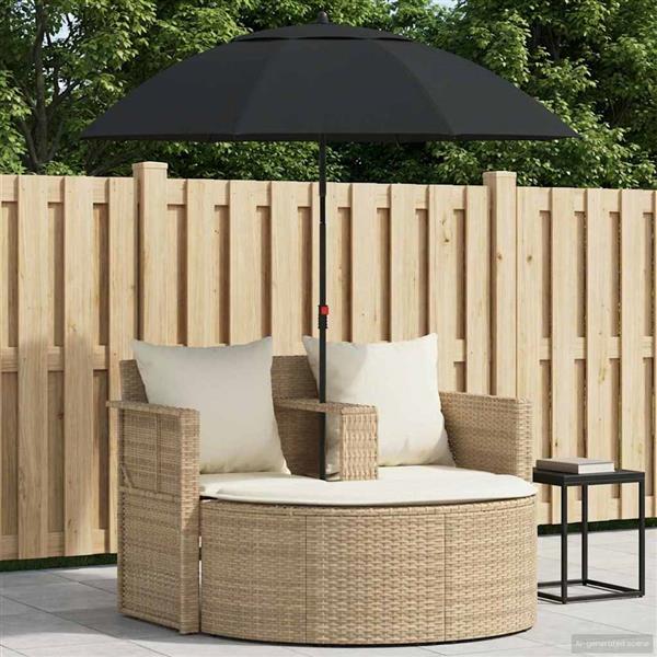 Grote foto vidaxl tuinbankstel met kussen 8 pcs beige en cr me wit poly rattan tuin en terras tuinmeubelen