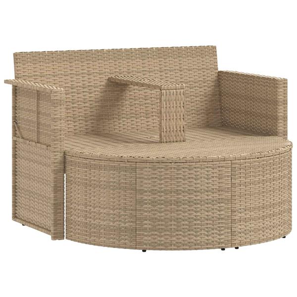 Grote foto vidaxl tuinbankstel met kussen 8 pcs beige en cr me wit poly rattan tuin en terras tuinmeubelen