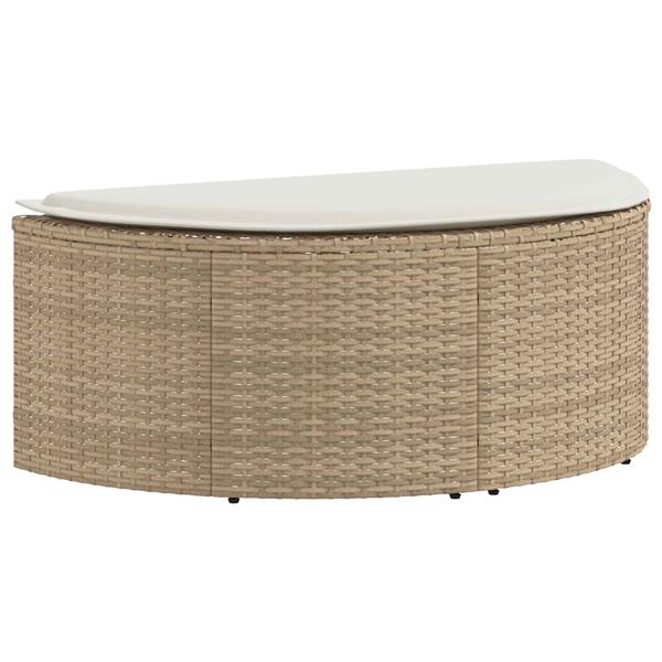 Grote foto vidaxl tuinbankstel met kussen 8 pcs beige en cr me wit poly rattan tuin en terras tuinmeubelen