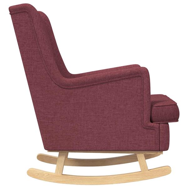 Grote foto vidaxl schommelstoel wijnrood 62 x 80 x 85 cm stof huis en inrichting stoelen