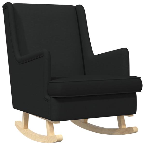 Grote foto vidaxl schommelstoel zwart 62 x 80 x 85 cm stof huis en inrichting stoelen