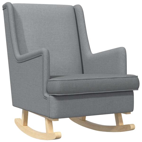 Grote foto vidaxl schommelstoel lichtgrijs 62 x 80 x 85 cm stof huis en inrichting stoelen