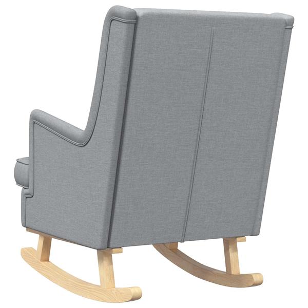 Grote foto vidaxl schommelstoel lichtgrijs 62 x 80 x 85 cm stof huis en inrichting stoelen