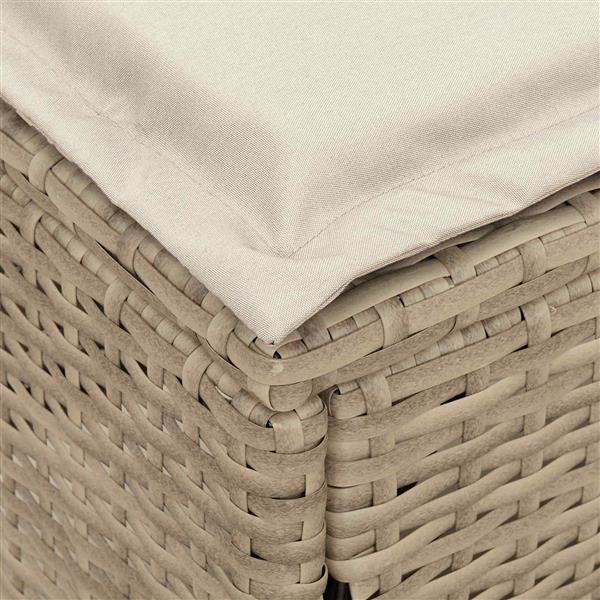 Grote foto vidaxl tuinvoetenbank beige en cr me 80 x 38 x 42 cm pe rattan tuin en terras tuinmeubelen