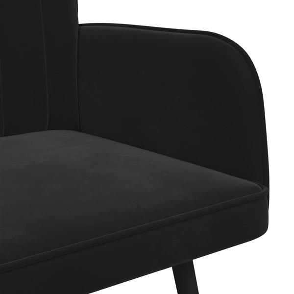 Grote foto vidaxl twee persoons sofa zwart 115 x 61 x 87 cm fluweel huis en inrichting bankstellen