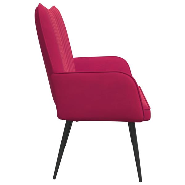 Grote foto vidaxl twee persoons sofa wijnrood 115 x 61 x 87 cm fluweel huis en inrichting bankstellen